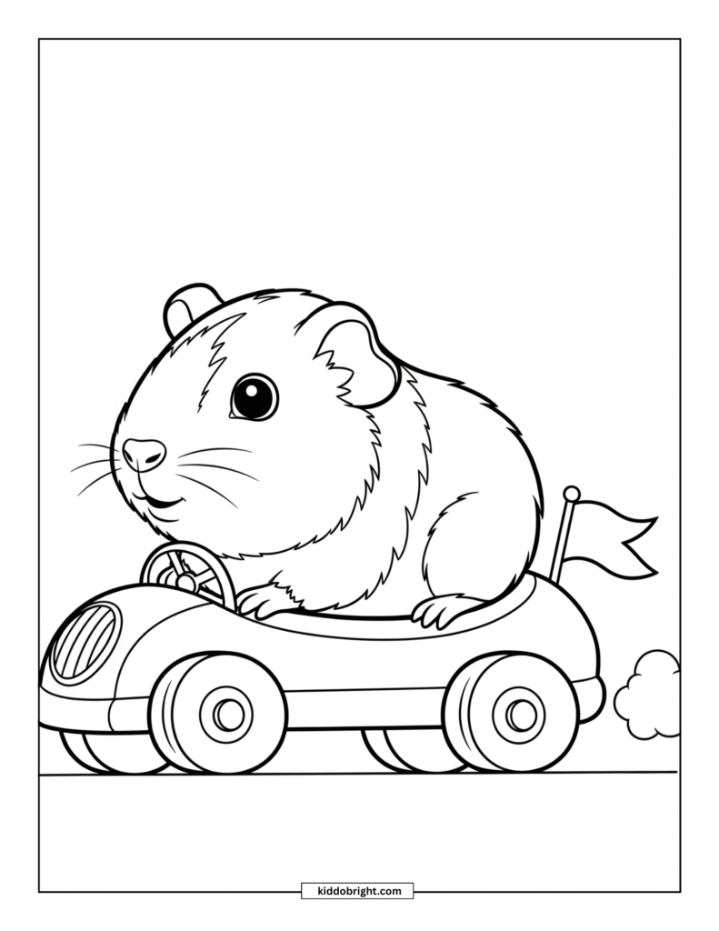 Guinea pig coloring pages for kids free download