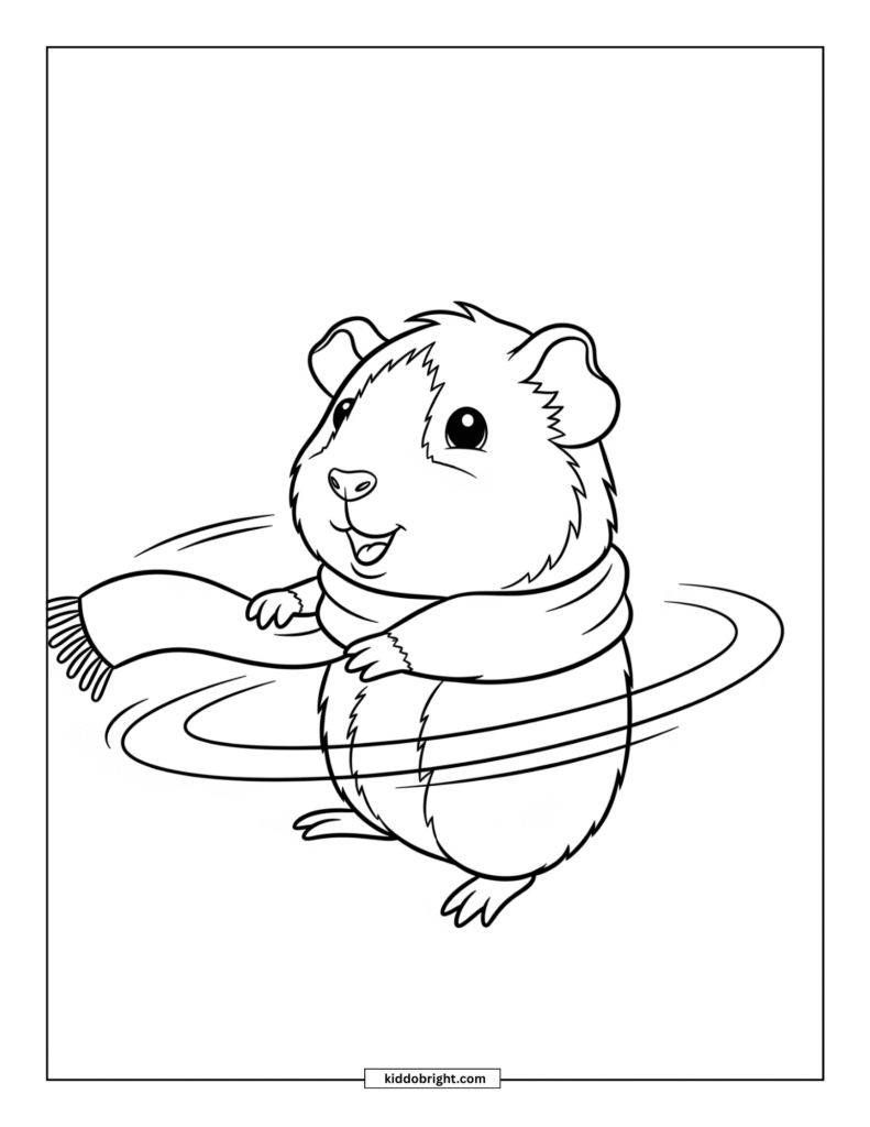 Guinea pig coloring pages for kids free download