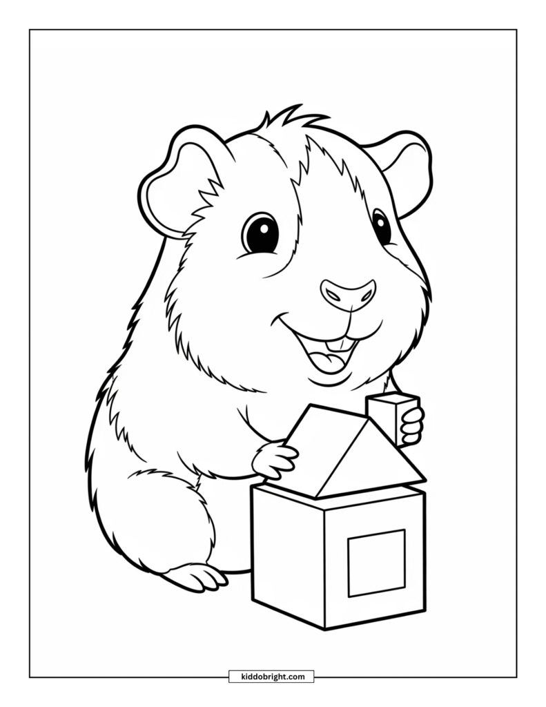 Guinea pig coloring pages for kids free download