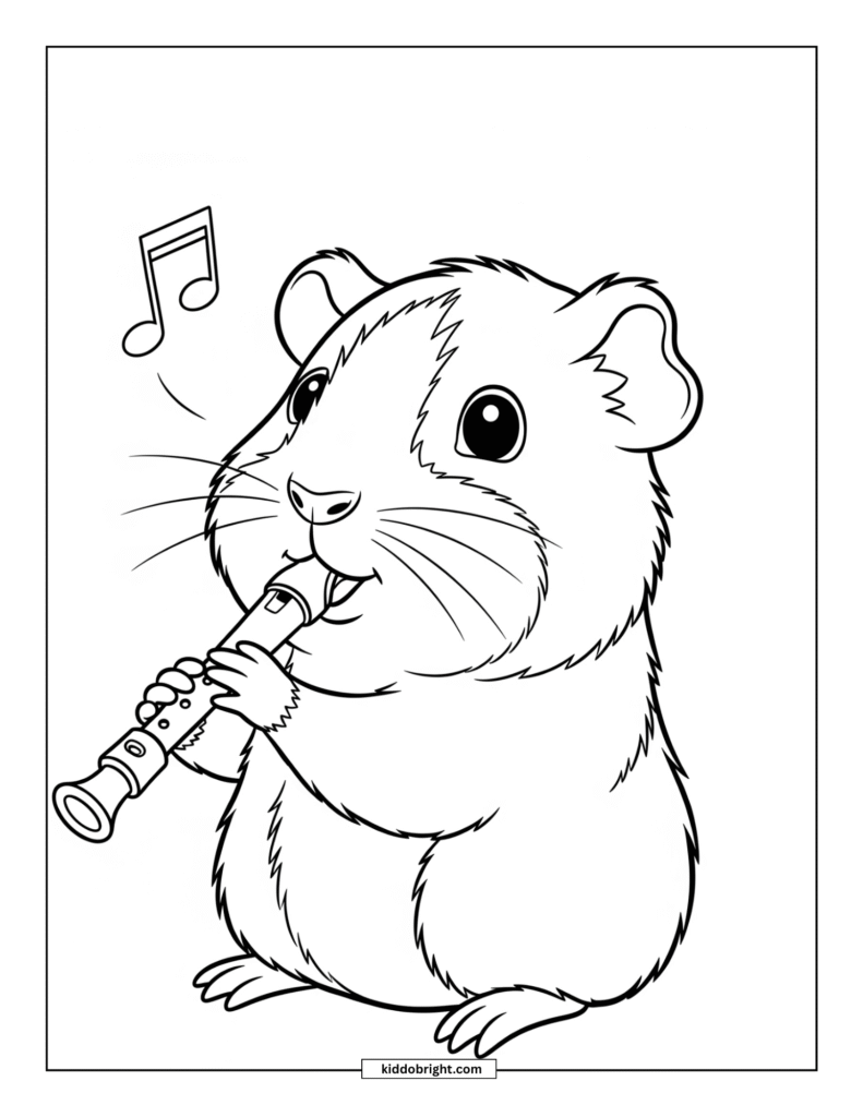 Guinea pig coloring pages for kids free download