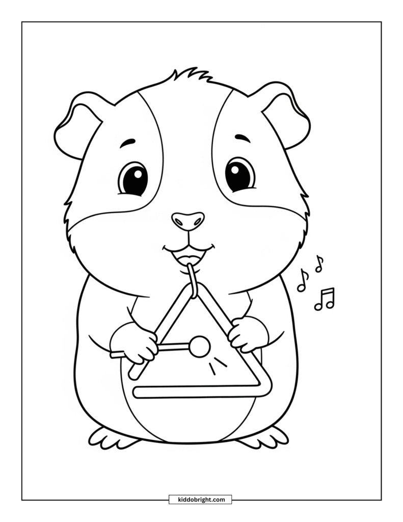 Guinea pig coloring pages for kids free download