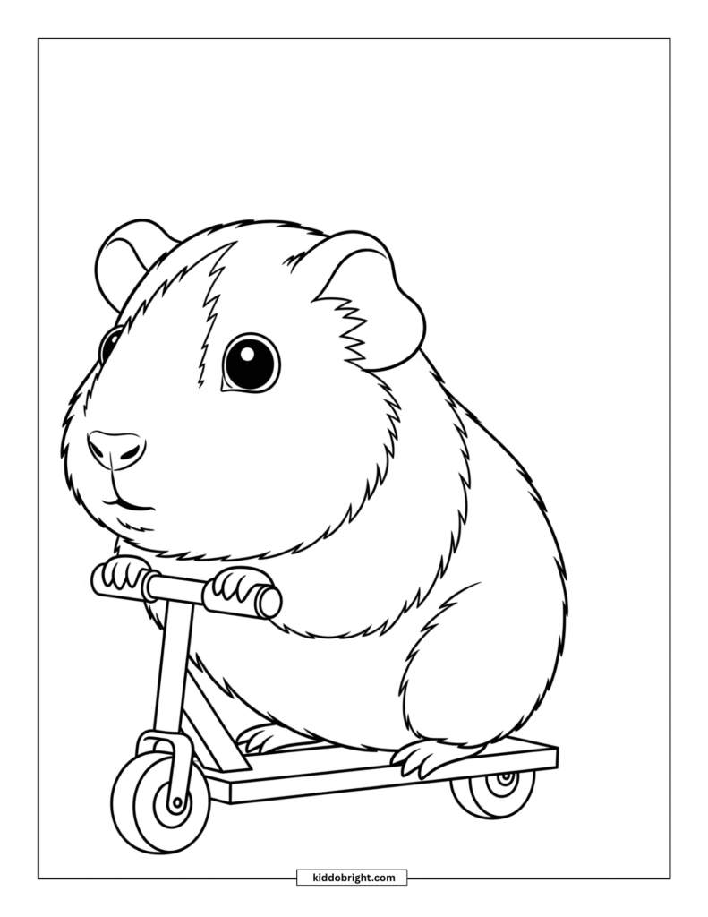 Guinea pig coloring pages for kids free download
