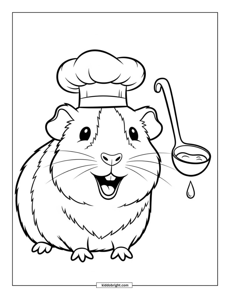 Guinea pig coloring pages for kids free download