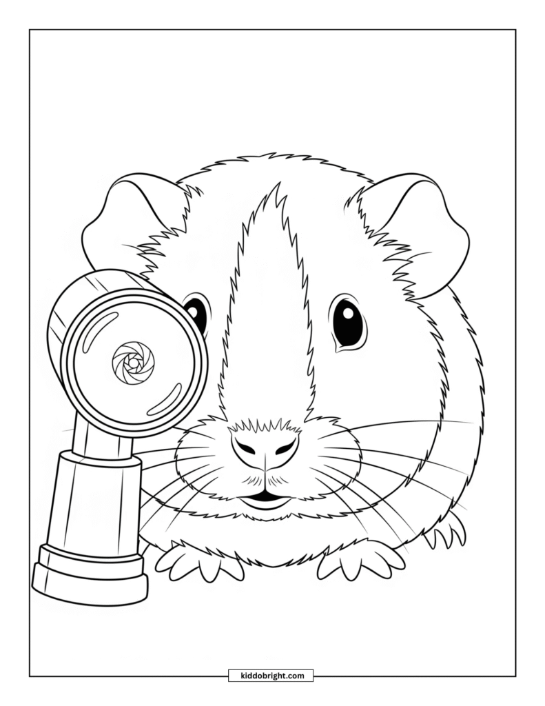 Guinea pig coloring pages for kids free download