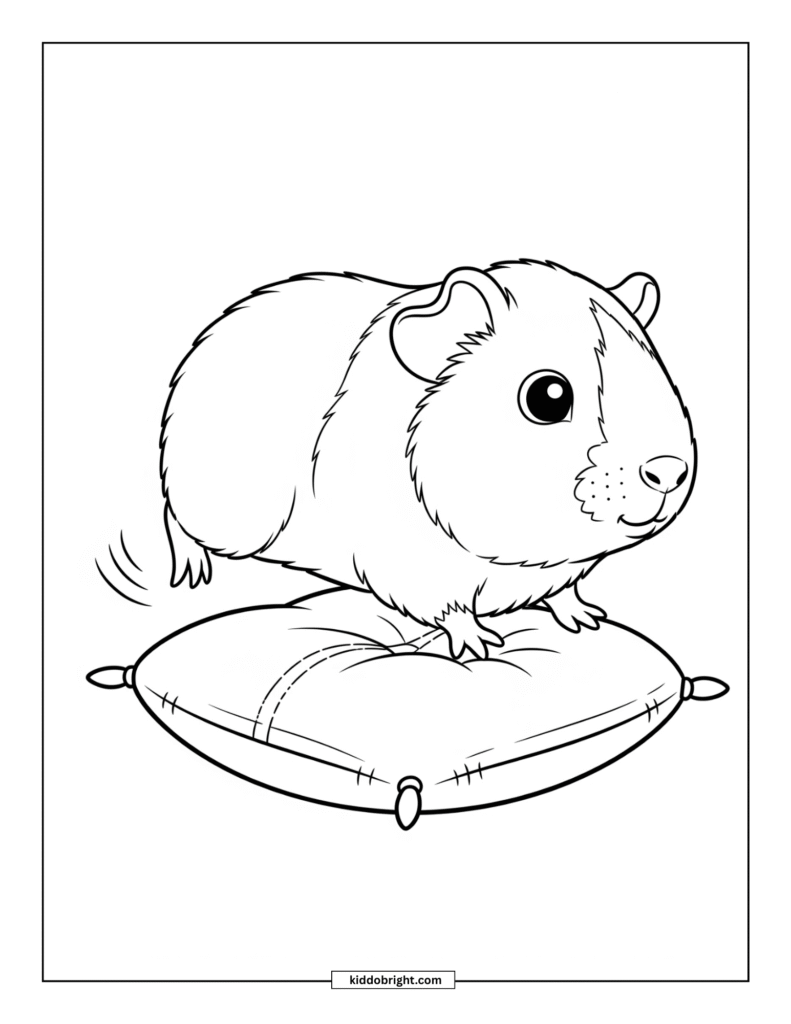 Guinea pig coloring pages for kids free download