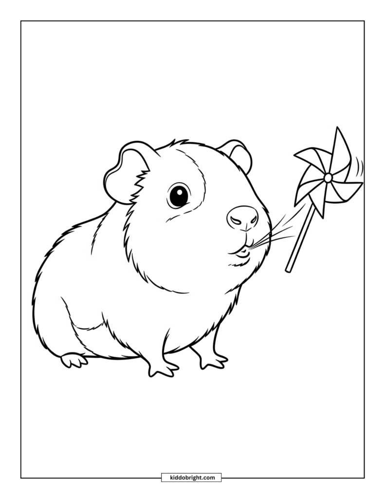 Guinea pig coloring pages for kids free download