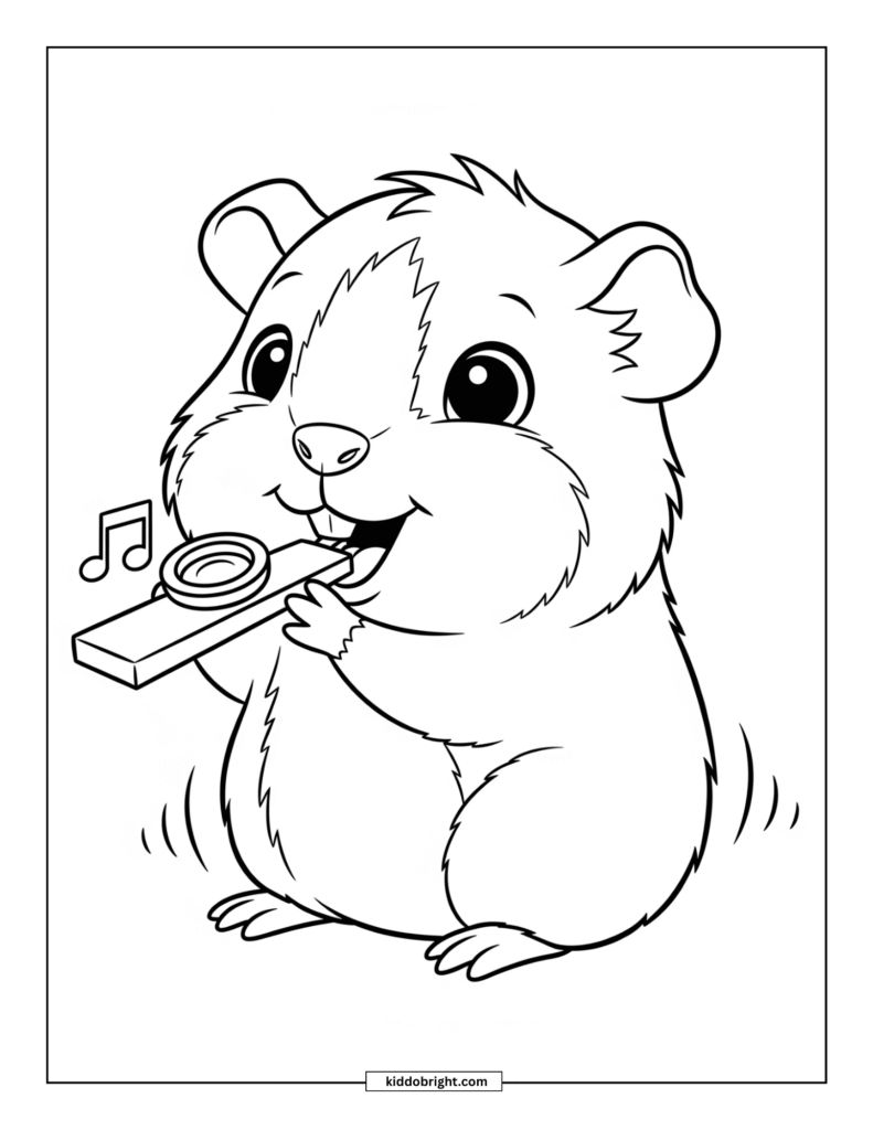 Guinea pig coloring pages for kids free download