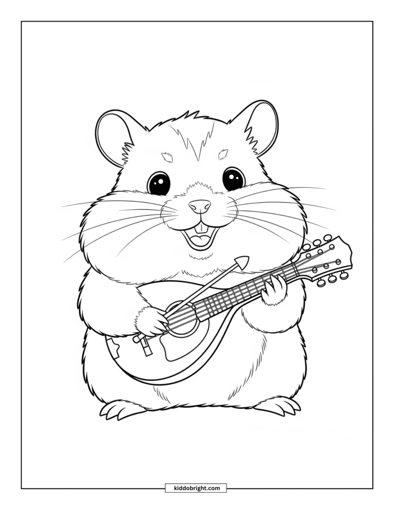 Hamster coloring pages for kids free download