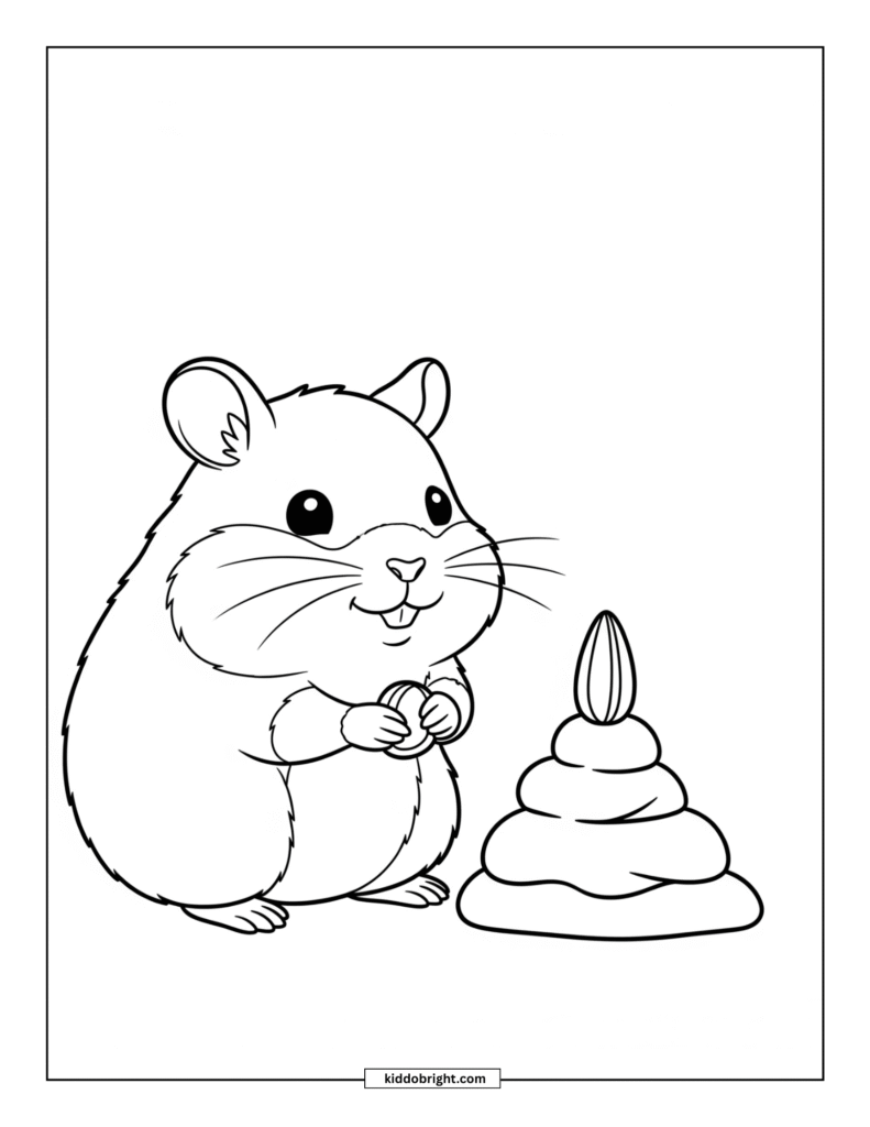 Hamster coloring pages for kids free download