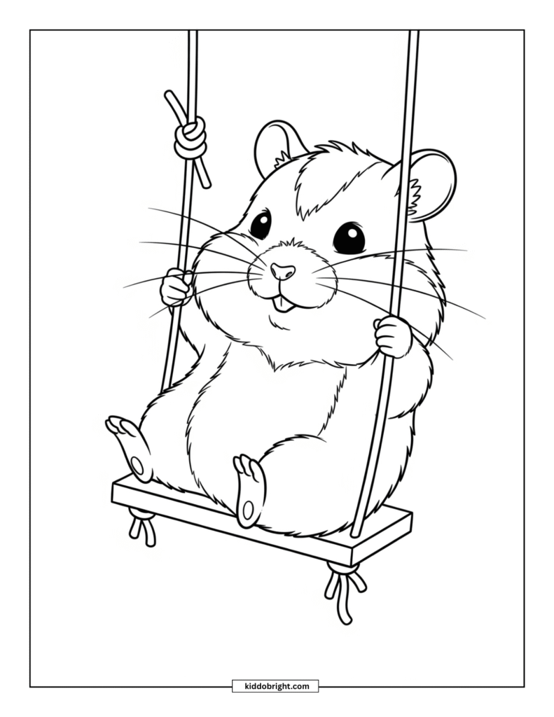 Hamster coloring pages for kids free download