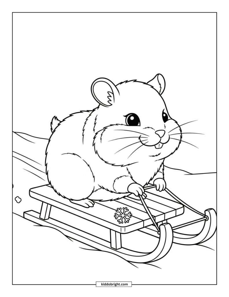 Hamster coloring pages for kids free download
