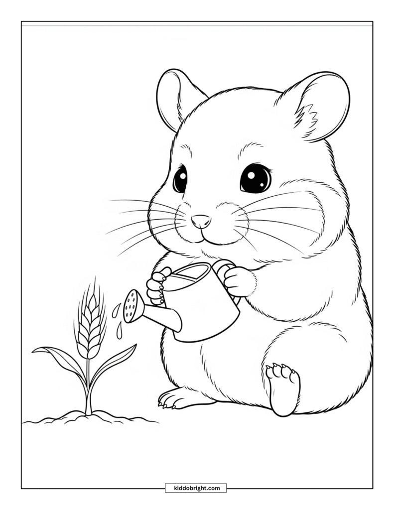 Hamster coloring pages for kids free download