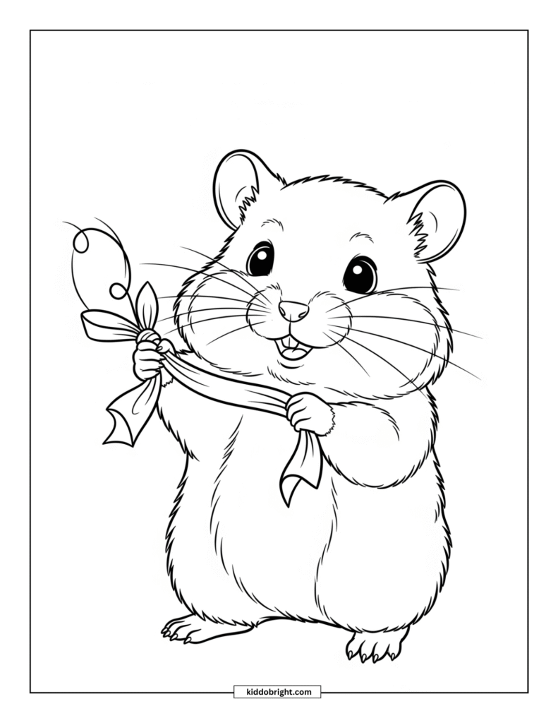 Hamster coloring pages for kids free download