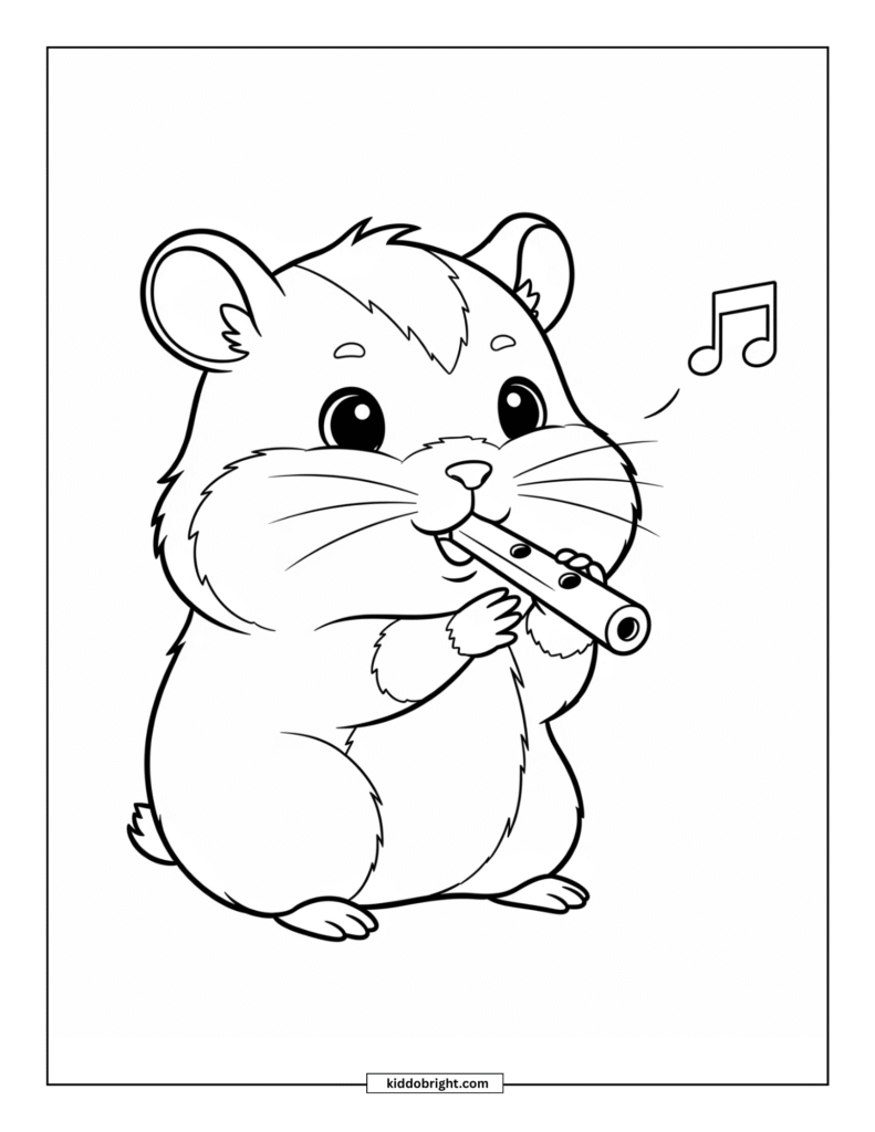 Hamster coloring pages for kids free download