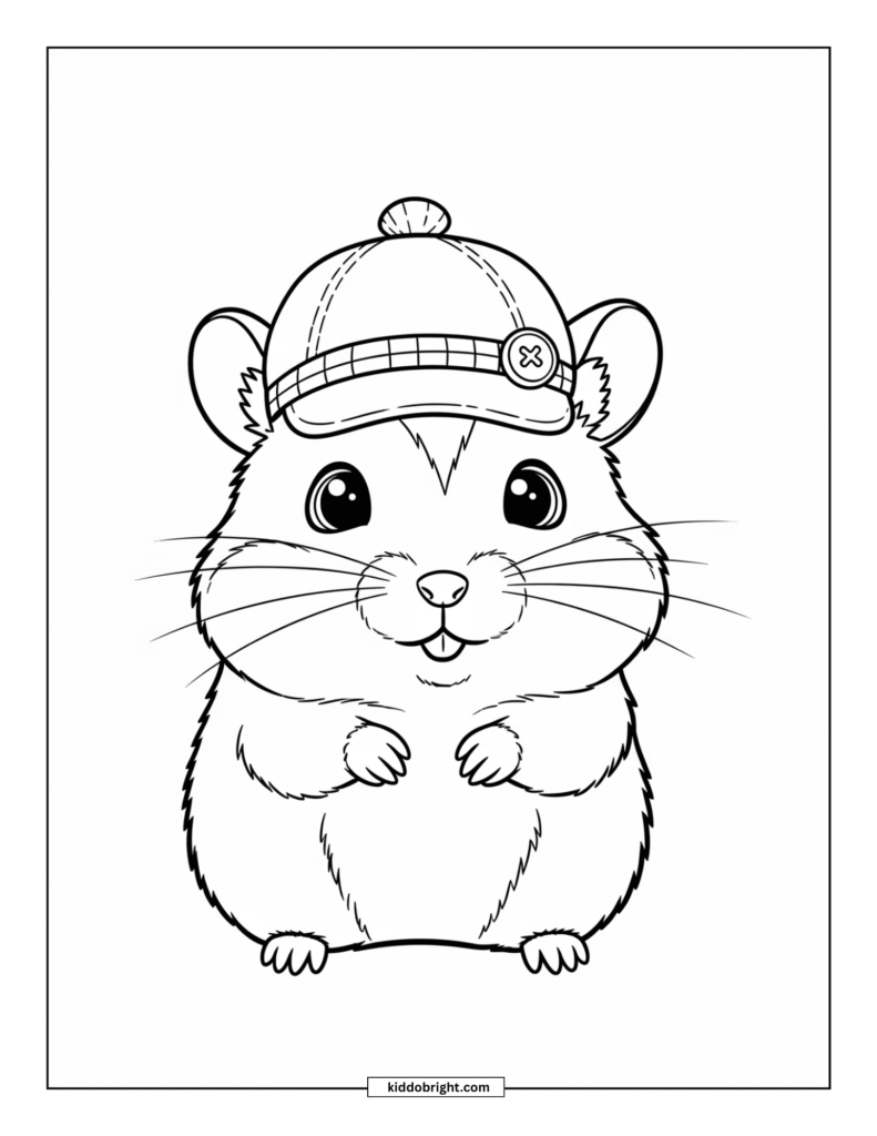 Hamster coloring pages for kids free download
