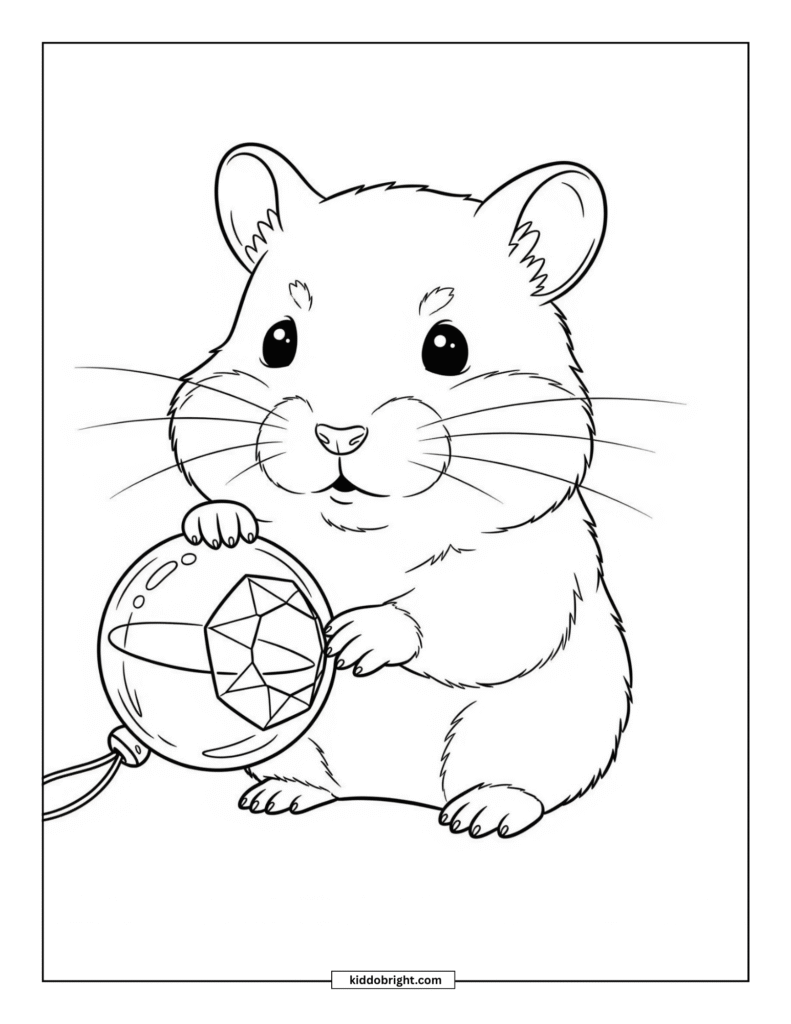 Hamster coloring pages for kids free download