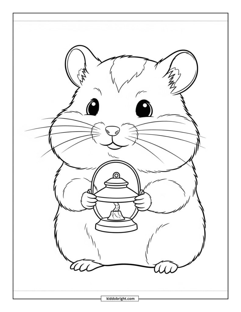 Hamster coloring pages for kids free download