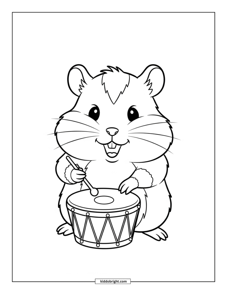 Hamster coloring pages for kids free download