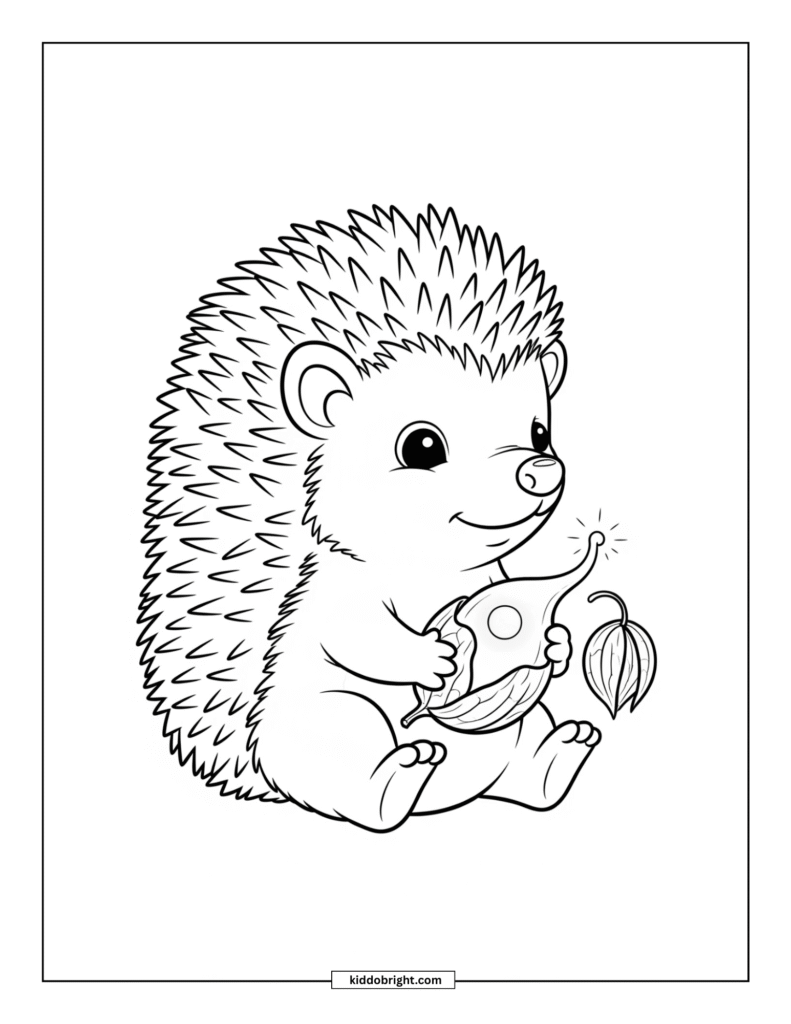 Hedgehog coloring pages for kids free download