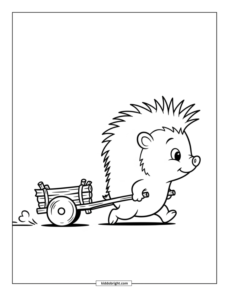 Hedgehog coloring pages for kids free download
