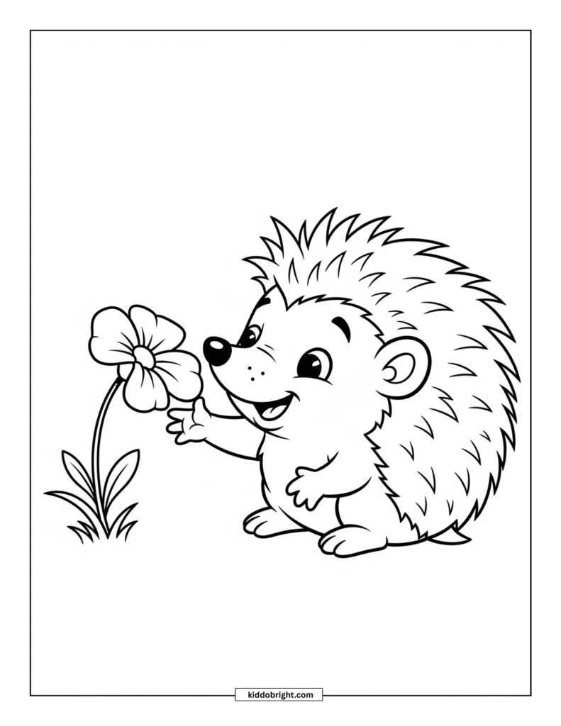 Hedgehog coloring pages for kids free download