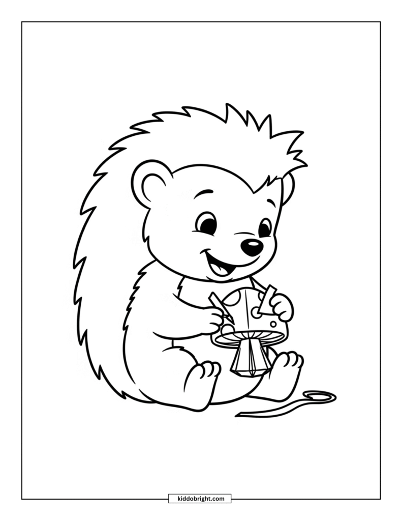 Hedgehog coloring pages for kids free download