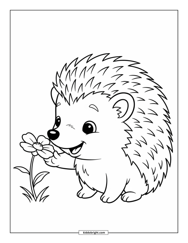 Hedgehog coloring pages for kids free download