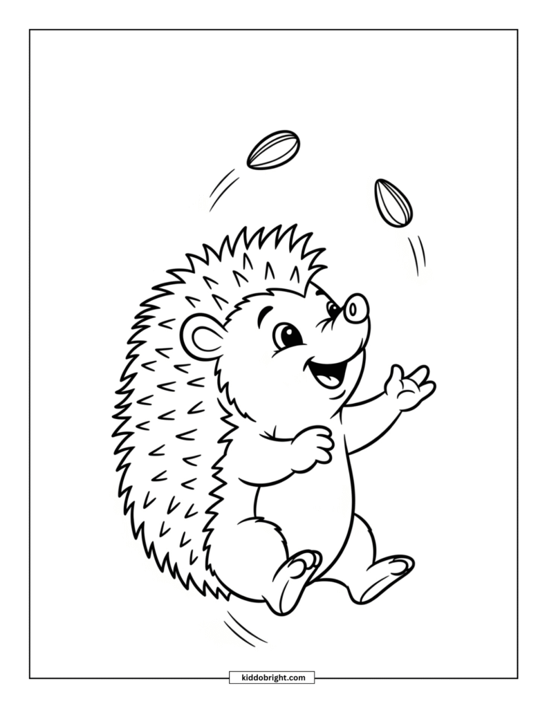 Hedgehog coloring pages for kids free download