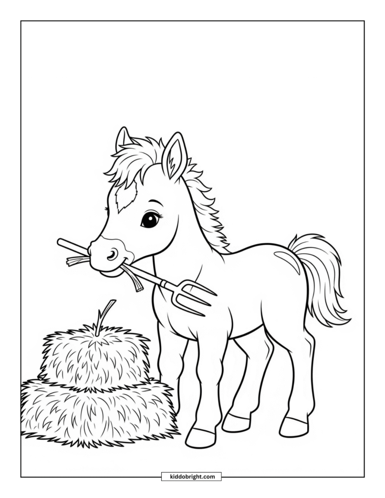 Horse coloring pages for kids free download