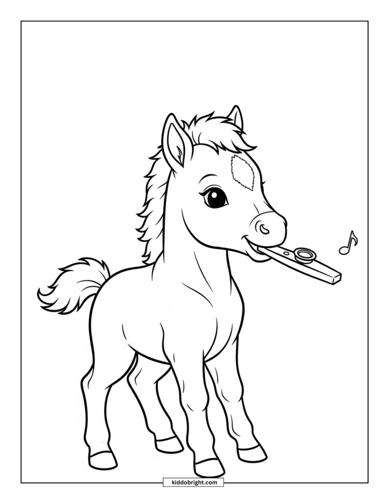 Horse coloring pages for kids free download