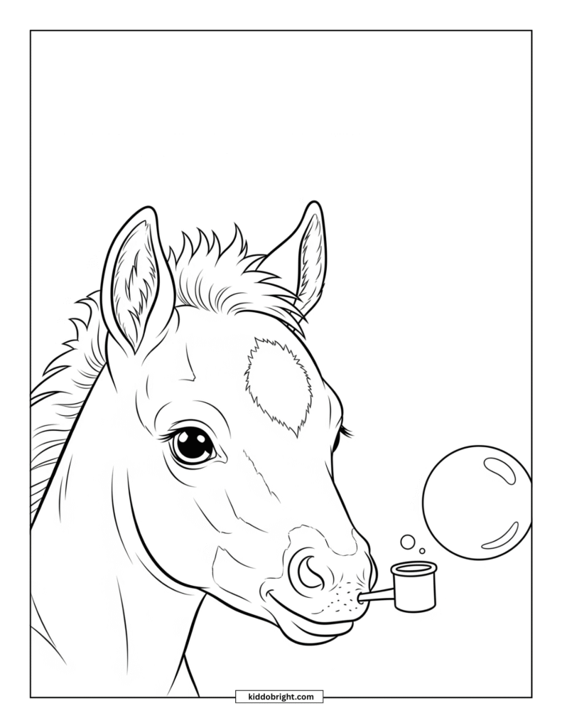 Horse coloring pages for kids free download