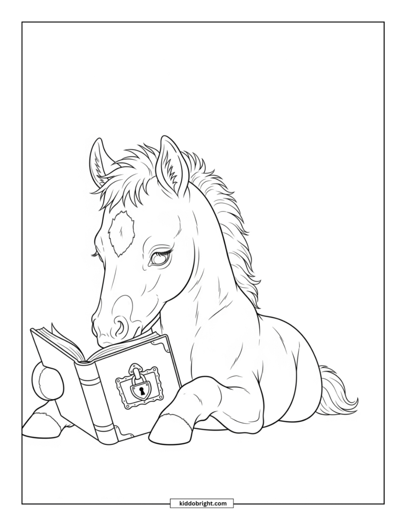 Horse coloring pages for kids free download