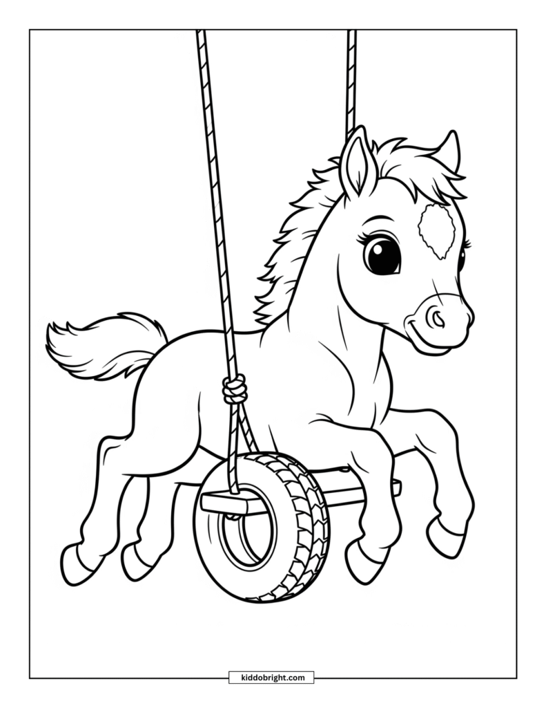 Horse coloring pages for kids free download