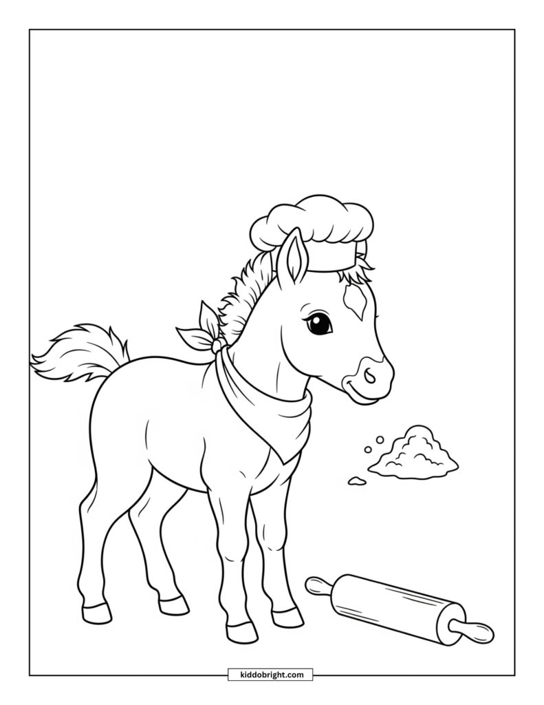 Horse coloring pages for kids free download
