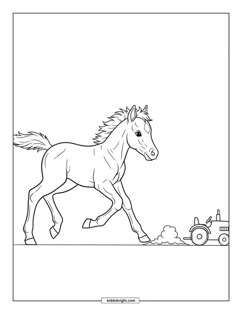 Horse coloring pages for kids free download
