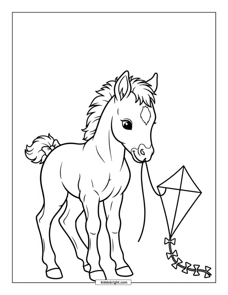Horse coloring pages for kids free download