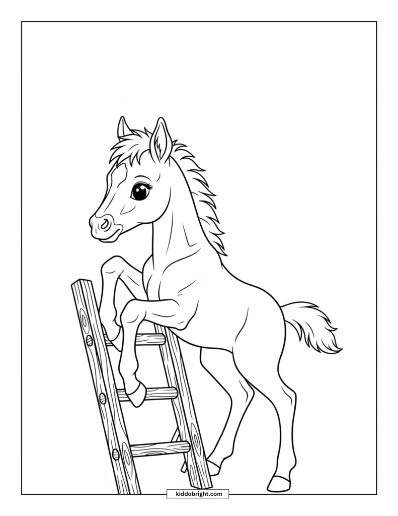 Horse coloring pages for kids free download