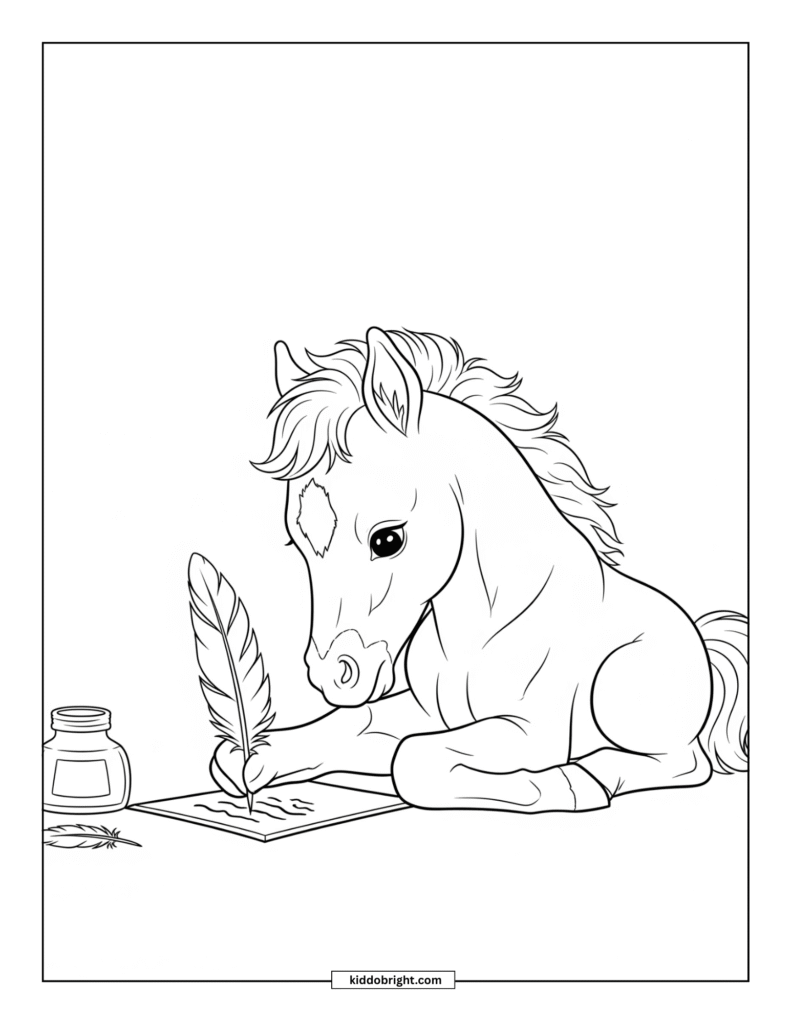 Horse coloring pages for kids free download