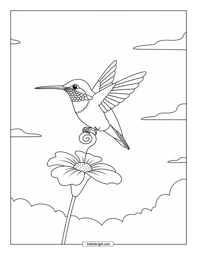Hummingbird coloring pages for kids free download