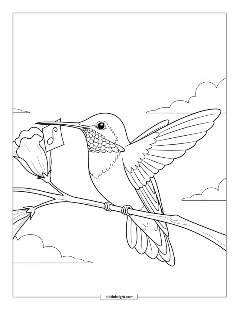 Hummingbird coloring pages for kids free download
