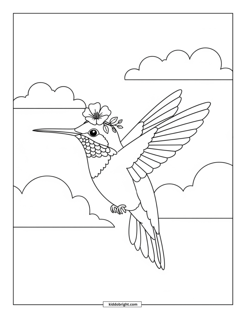 Hummingbird coloring pages for kids free download