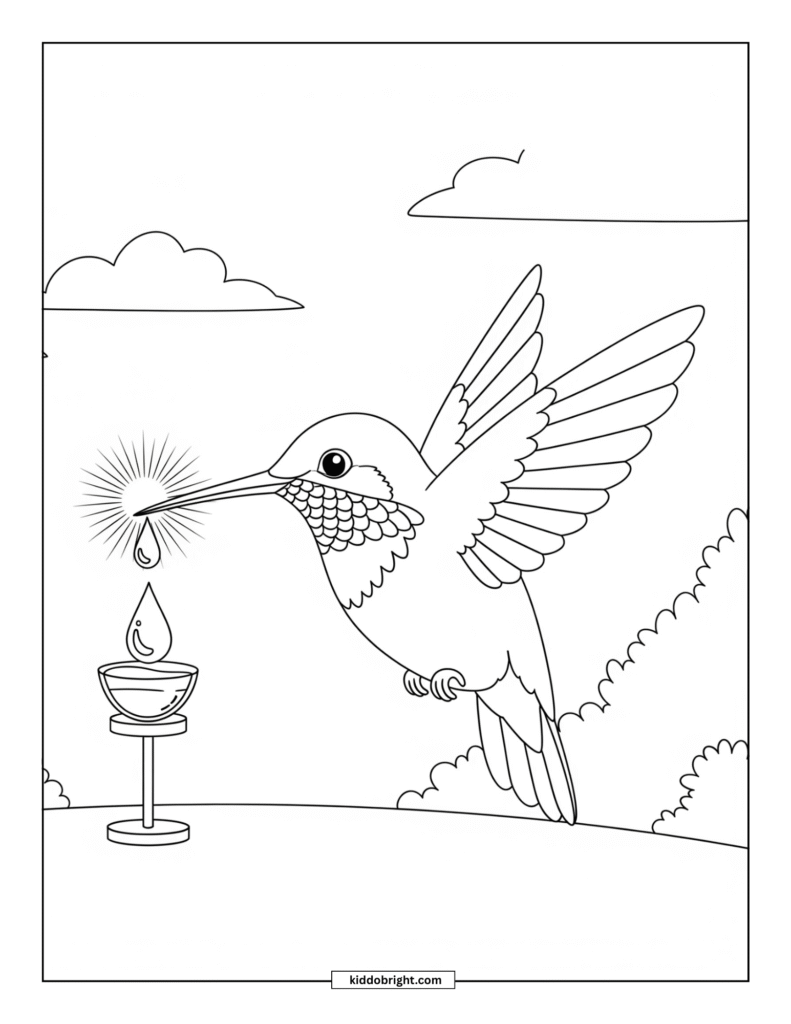 Hummingbird coloring pages for kids free download