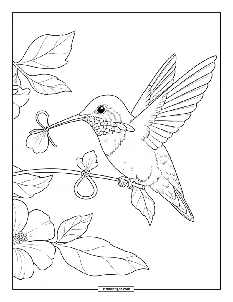 Hummingbird coloring pages for kids free download
