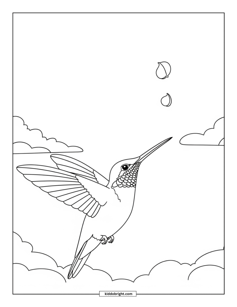 Hummingbird coloring pages for kids free download