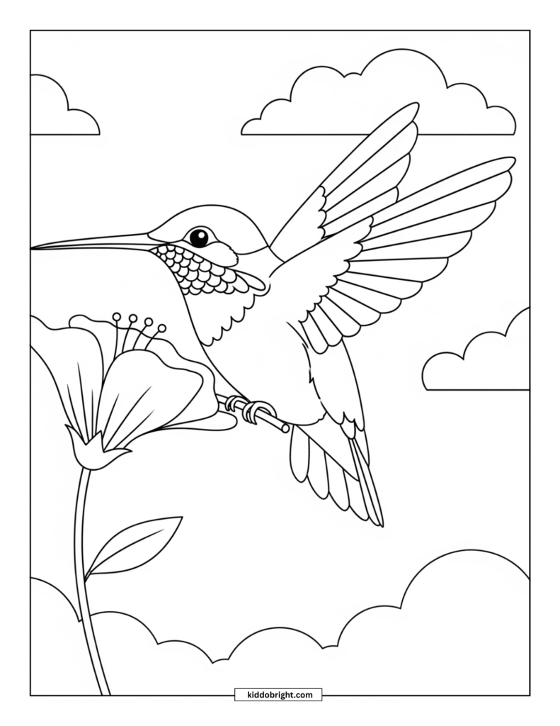 Hummingbird coloring pages for kids free download