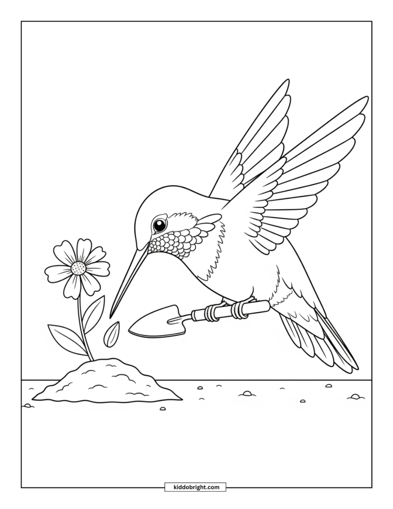 Hummingbird coloring pages for kids free download