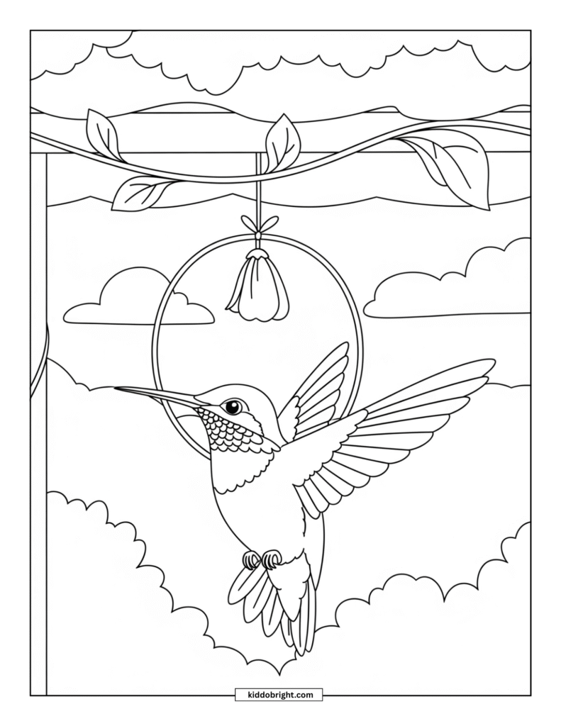 Hummingbird coloring pages for kids free download