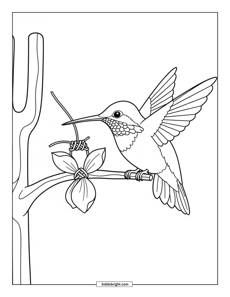 Hummingbird coloring pages for kids free download
