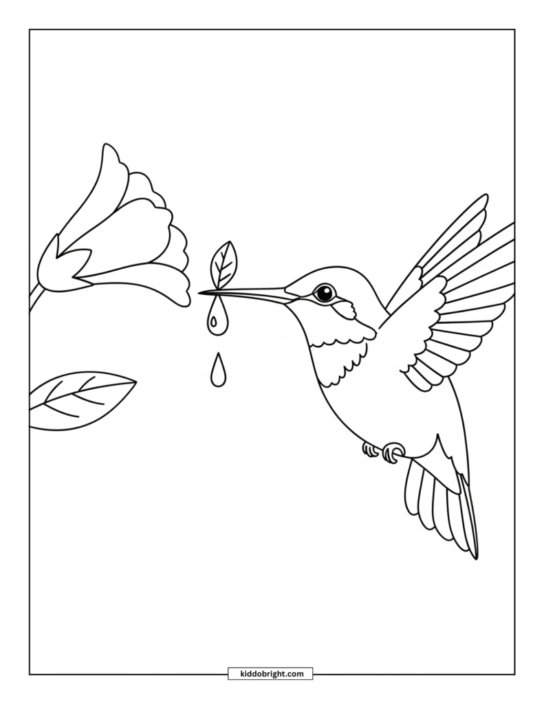 Hummingbird coloring pages for kids free download