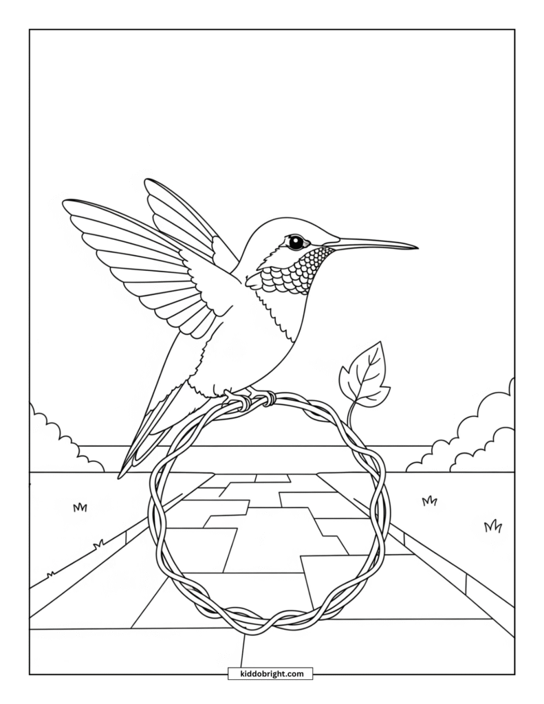 Hummingbird coloring pages for kids free download